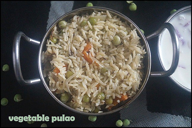 Vegetable Pulao/Lunch Box Ideas Recipe | nithyaskitchen